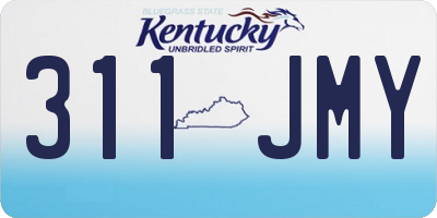 KY license plate 311JMY