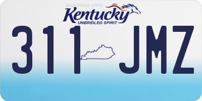 KY license plate 311JMZ