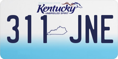 KY license plate 311JNE