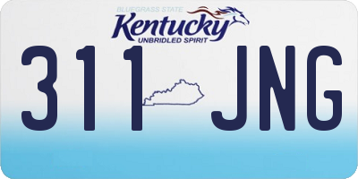 KY license plate 311JNG