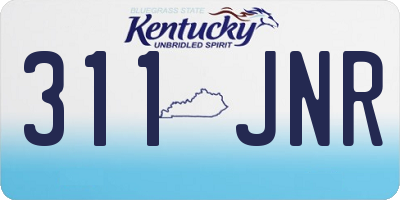 KY license plate 311JNR