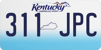 KY license plate 311JPC