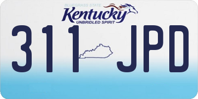 KY license plate 311JPD