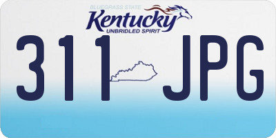 KY license plate 311JPG