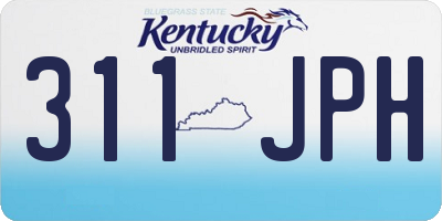 KY license plate 311JPH