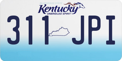 KY license plate 311JPI