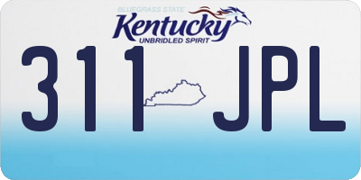 KY license plate 311JPL