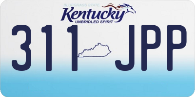 KY license plate 311JPP