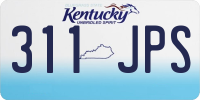 KY license plate 311JPS