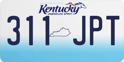 KY license plate 311JPT
