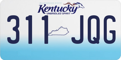 KY license plate 311JQG