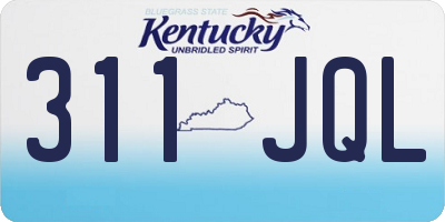 KY license plate 311JQL