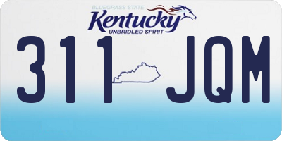KY license plate 311JQM