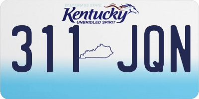KY license plate 311JQN