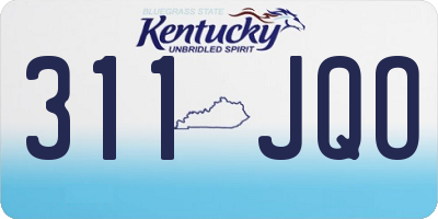 KY license plate 311JQO