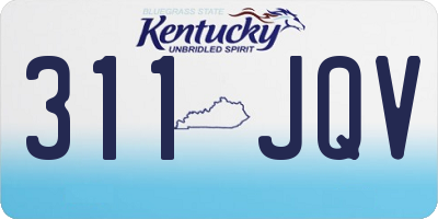 KY license plate 311JQV