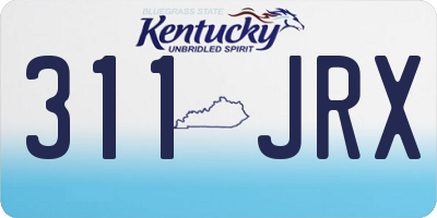 KY license plate 311JRX