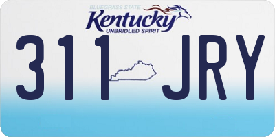KY license plate 311JRY