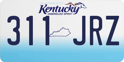 KY license plate 311JRZ