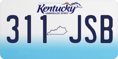 KY license plate 311JSB