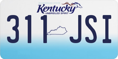 KY license plate 311JSI