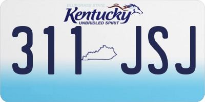 KY license plate 311JSJ