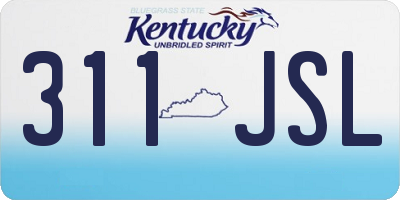 KY license plate 311JSL