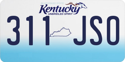 KY license plate 311JSO