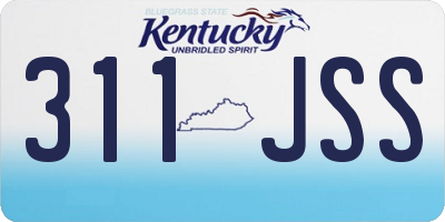 KY license plate 311JSS