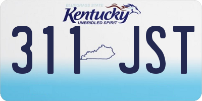KY license plate 311JST