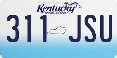 KY license plate 311JSU