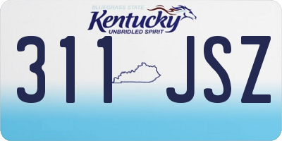 KY license plate 311JSZ