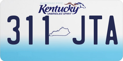 KY license plate 311JTA