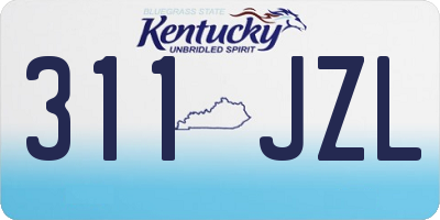 KY license plate 311JZL