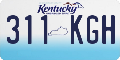 KY license plate 311KGH