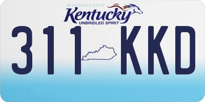 KY license plate 311KKD