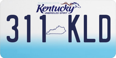 KY license plate 311KLD
