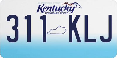 KY license plate 311KLJ