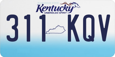KY license plate 311KQV