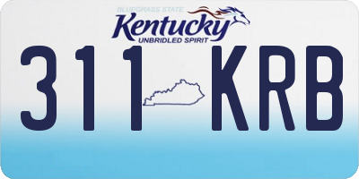 KY license plate 311KRB