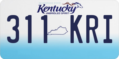 KY license plate 311KRI