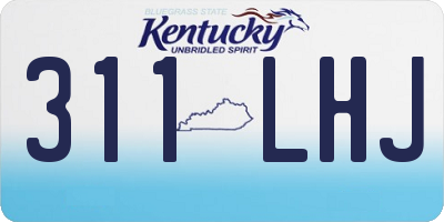 KY license plate 311LHJ
