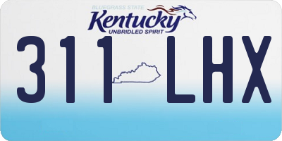 KY license plate 311LHX