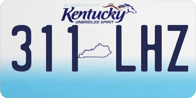 KY license plate 311LHZ