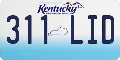 KY license plate 311LID