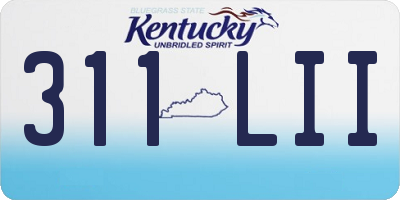 KY license plate 311LII