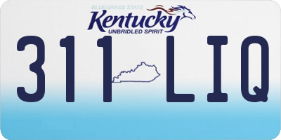 KY license plate 311LIQ