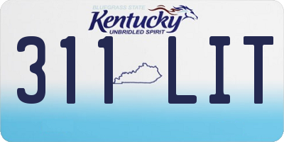 KY license plate 311LIT
