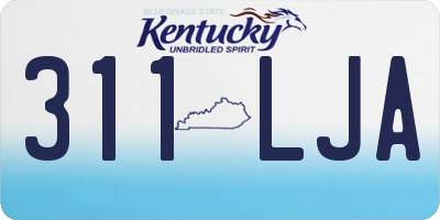KY license plate 311LJA