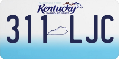 KY license plate 311LJC